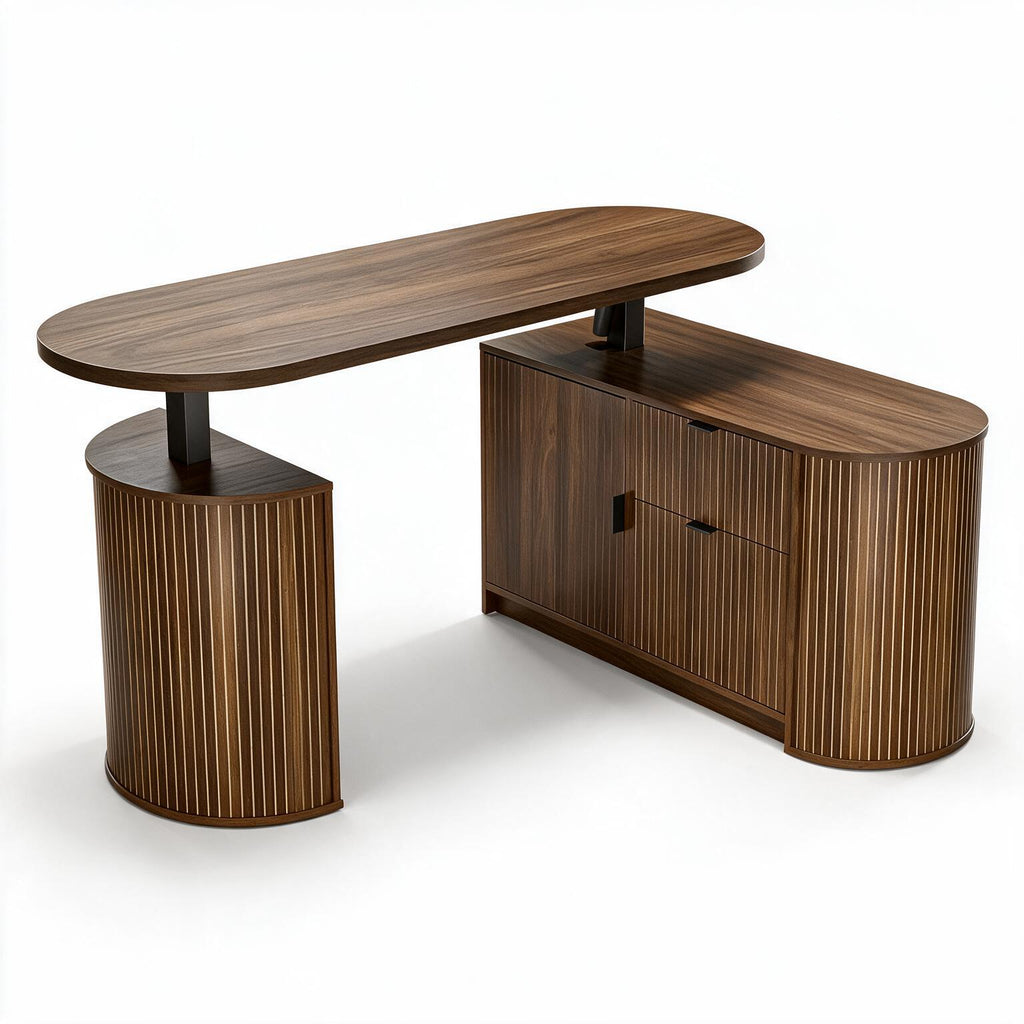 Electric Standing Desk with Drawers WoodsyPro Forma