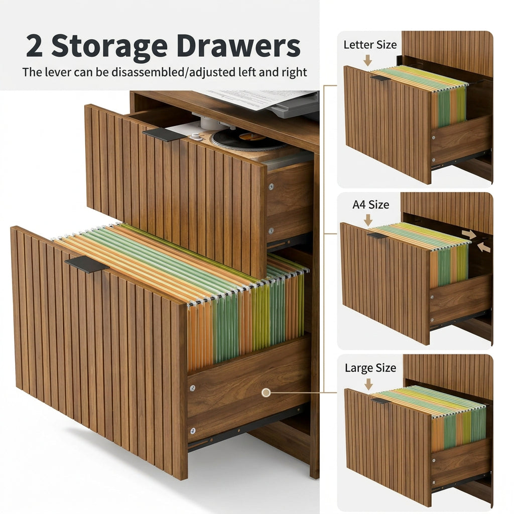 Electric Standing Desk with Drawers WoodsyPro Forma