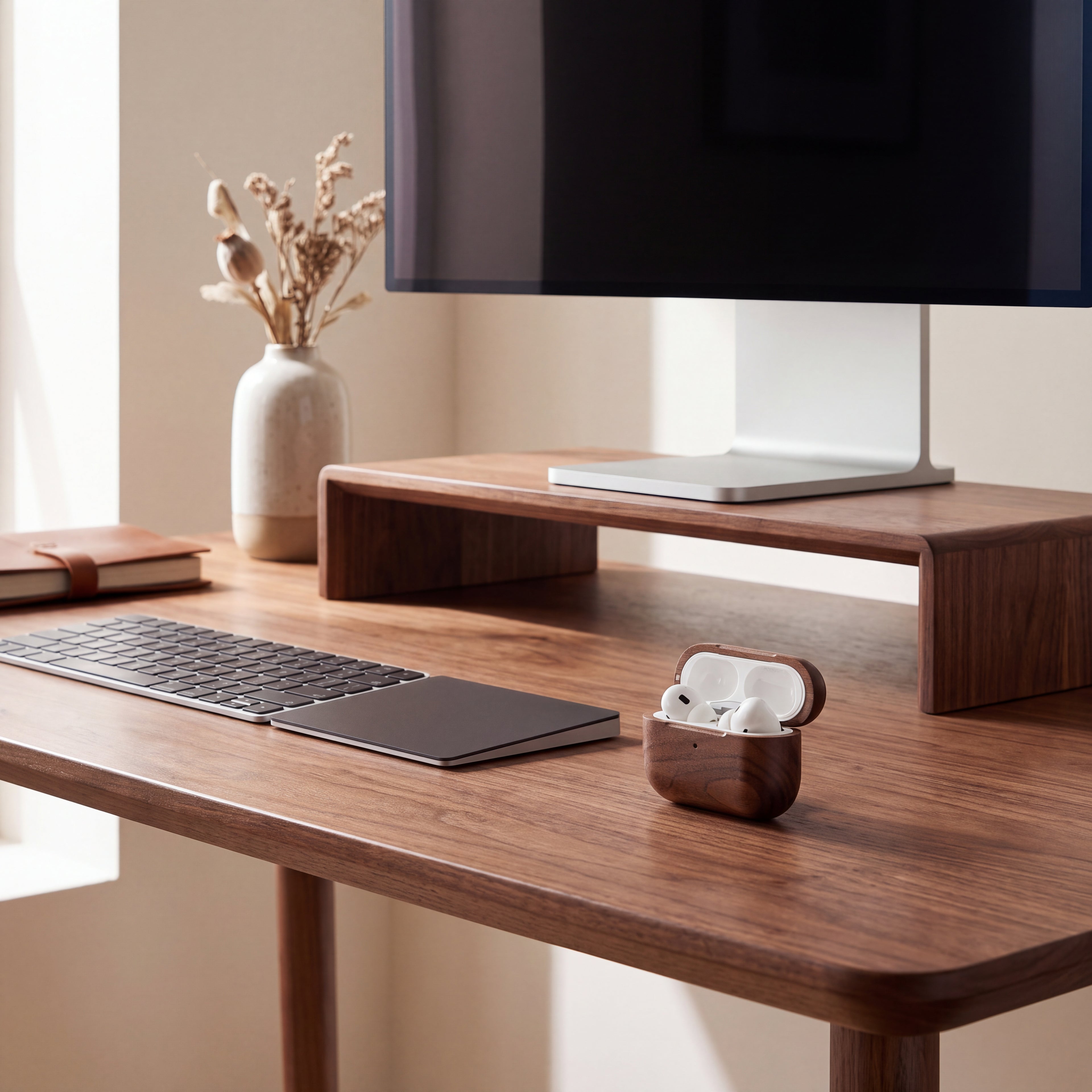 ‌AirPods Wooden Case