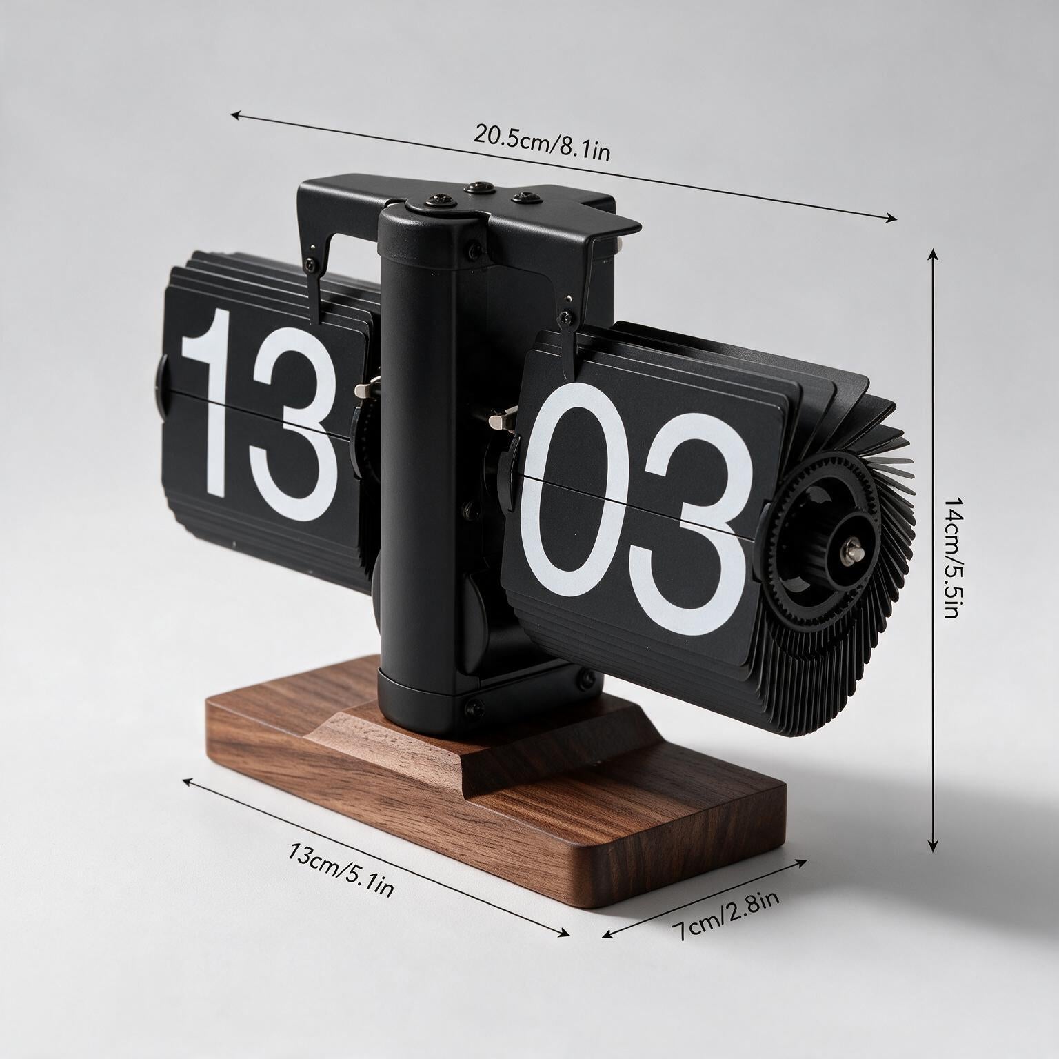 Flip Clock Desk Wood