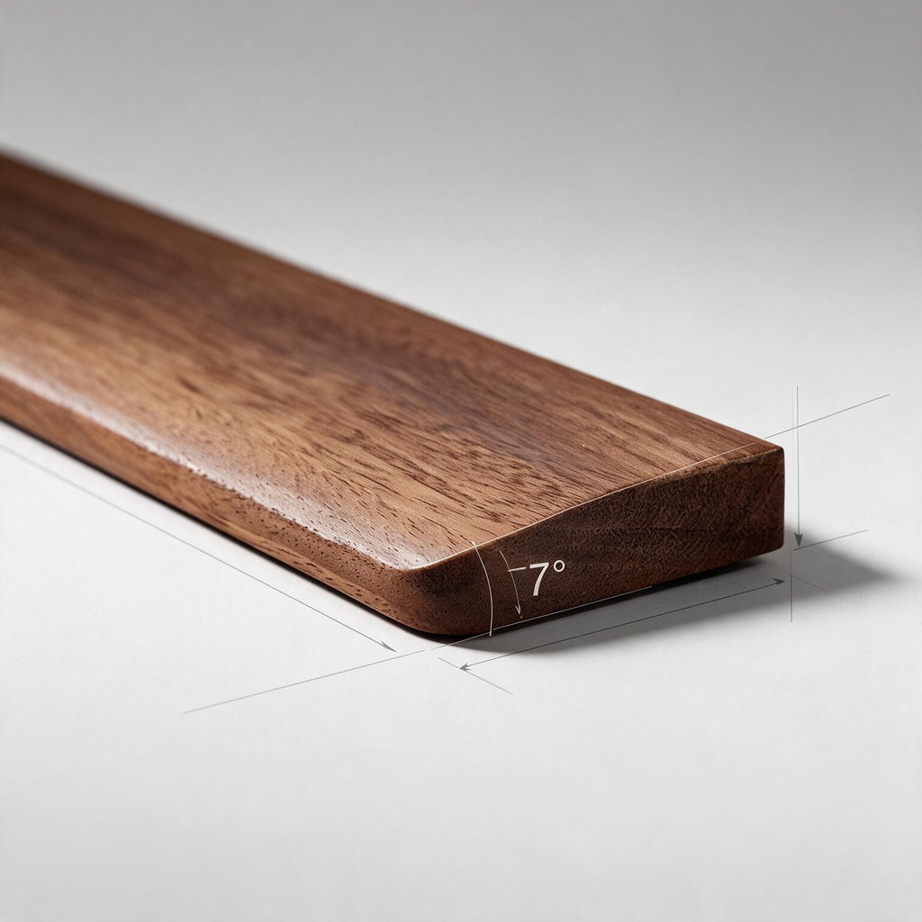 Keyboard Wrist Rest Walnut WoodsyPro Timber Support
