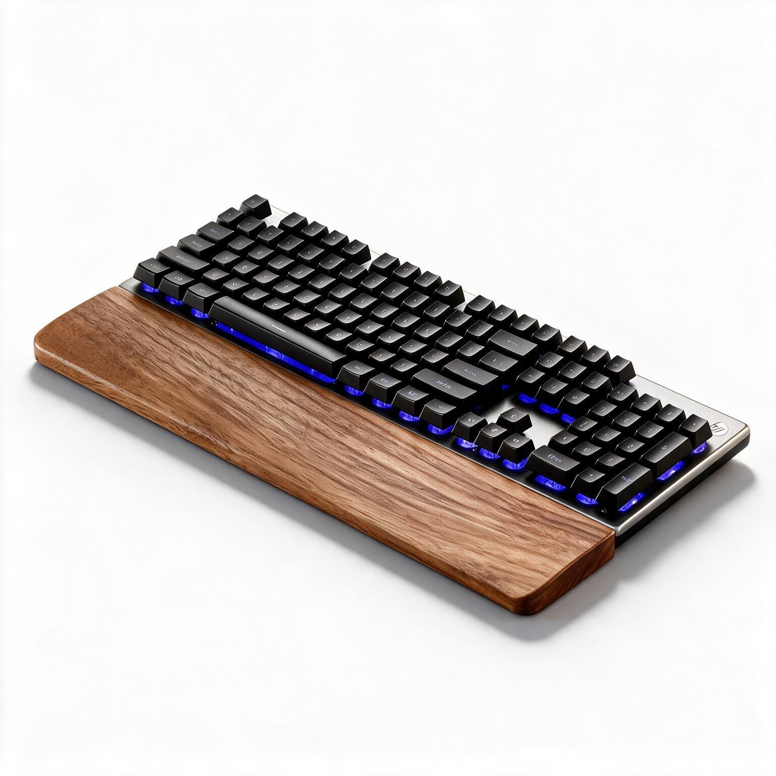 Keyboard Wrist Rest Walnut WoodsyPro Timber Support