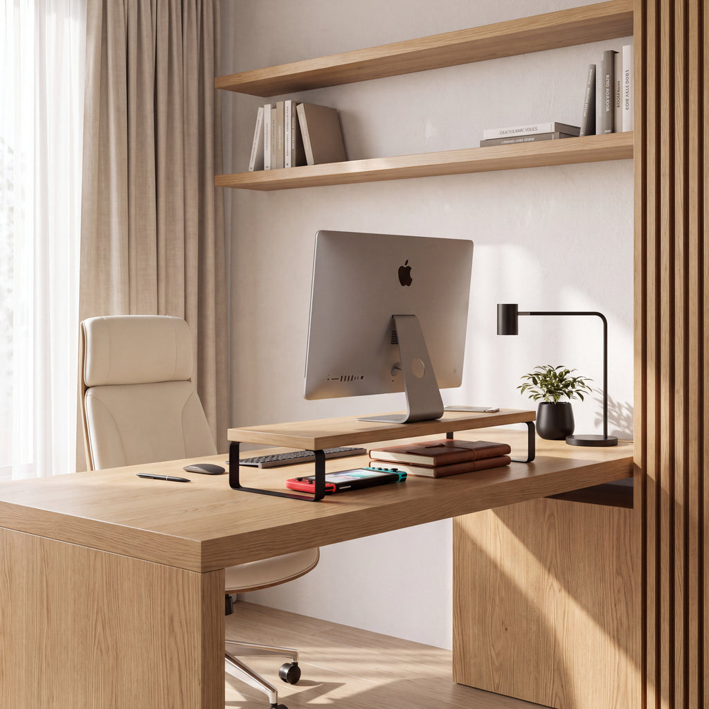 Monitor Stand with Storage WoodsyPro Lift
