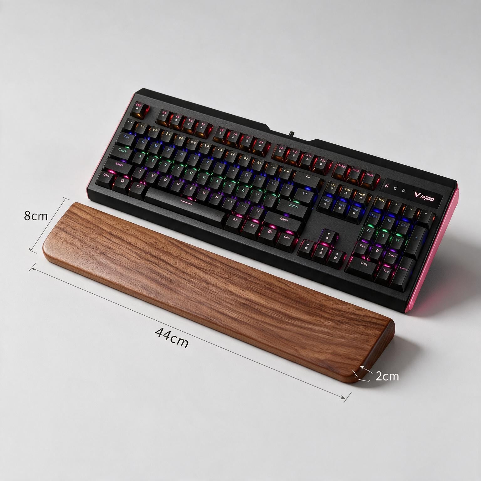 Keyboard Wrist Rest Walnut WoodsyPro Timber Support
