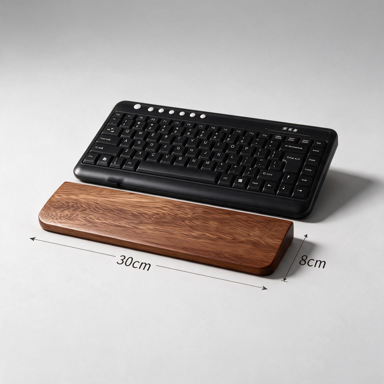 Keyboard Wrist Rest Walnut WoodsyPro Timber Support