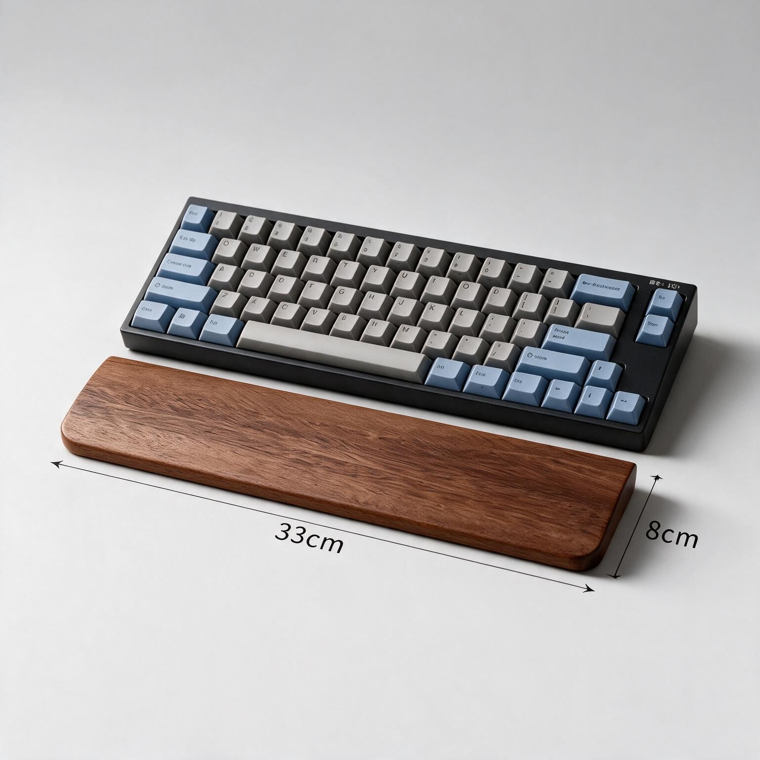Keyboard Wrist Rest Walnut WoodsyPro Timber Support