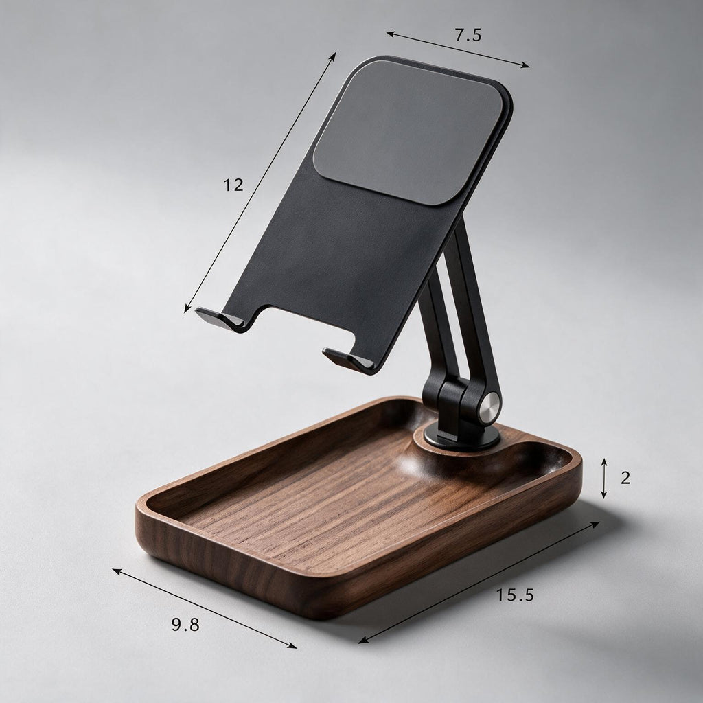 Phone Stand Wood WoodsyPro Pivot