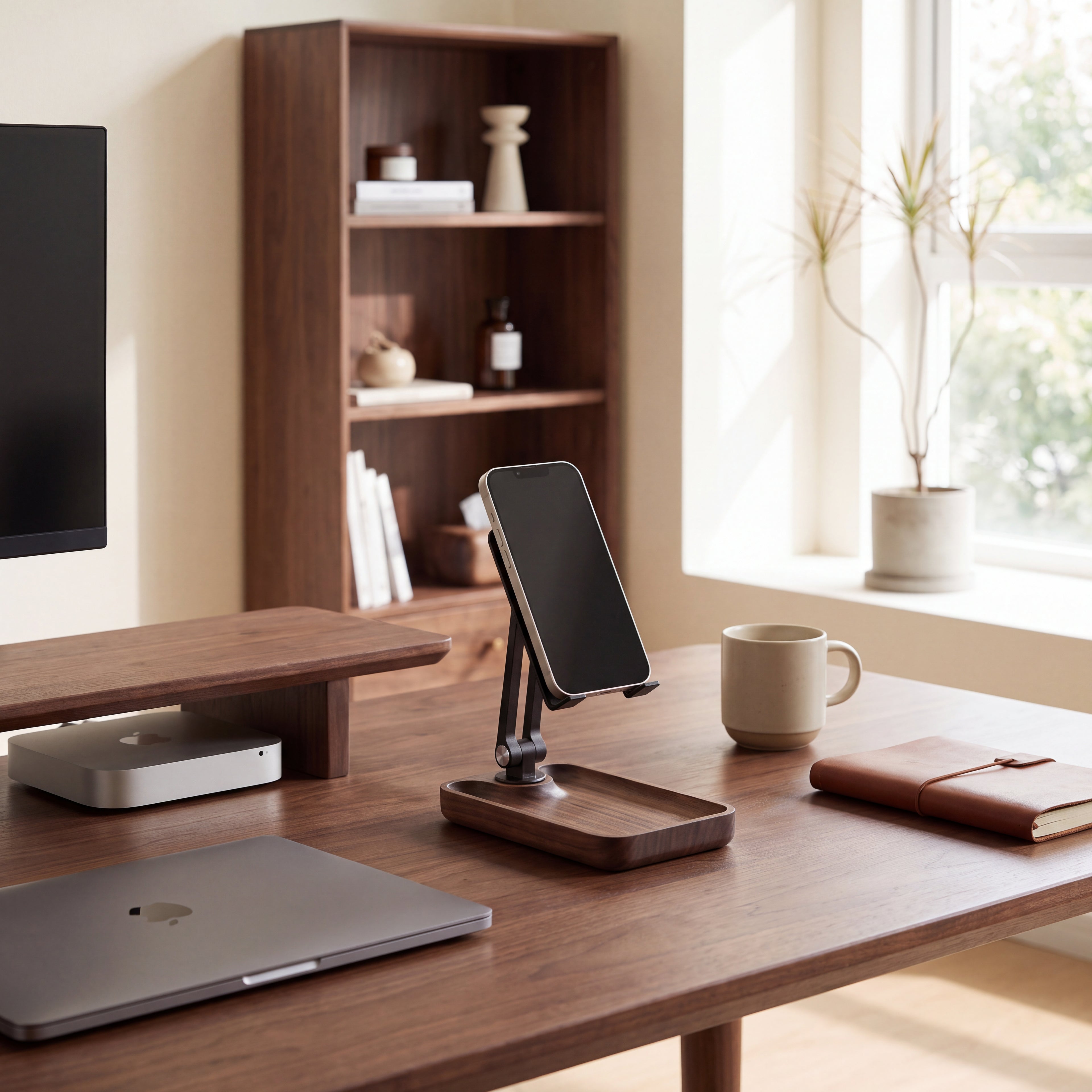 Phone Stand Wood WoodsyPro Pivot