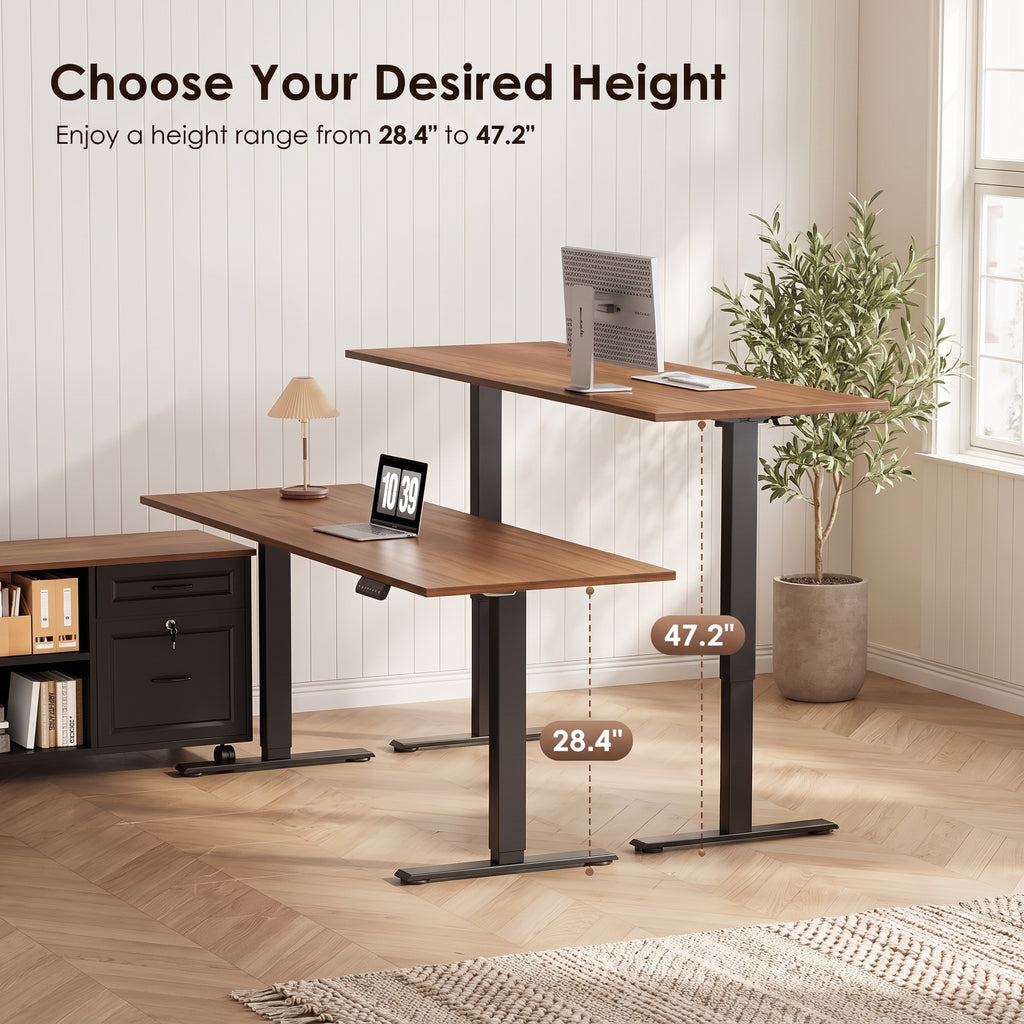 Wood Standing Desk CornerShift L-Shaped