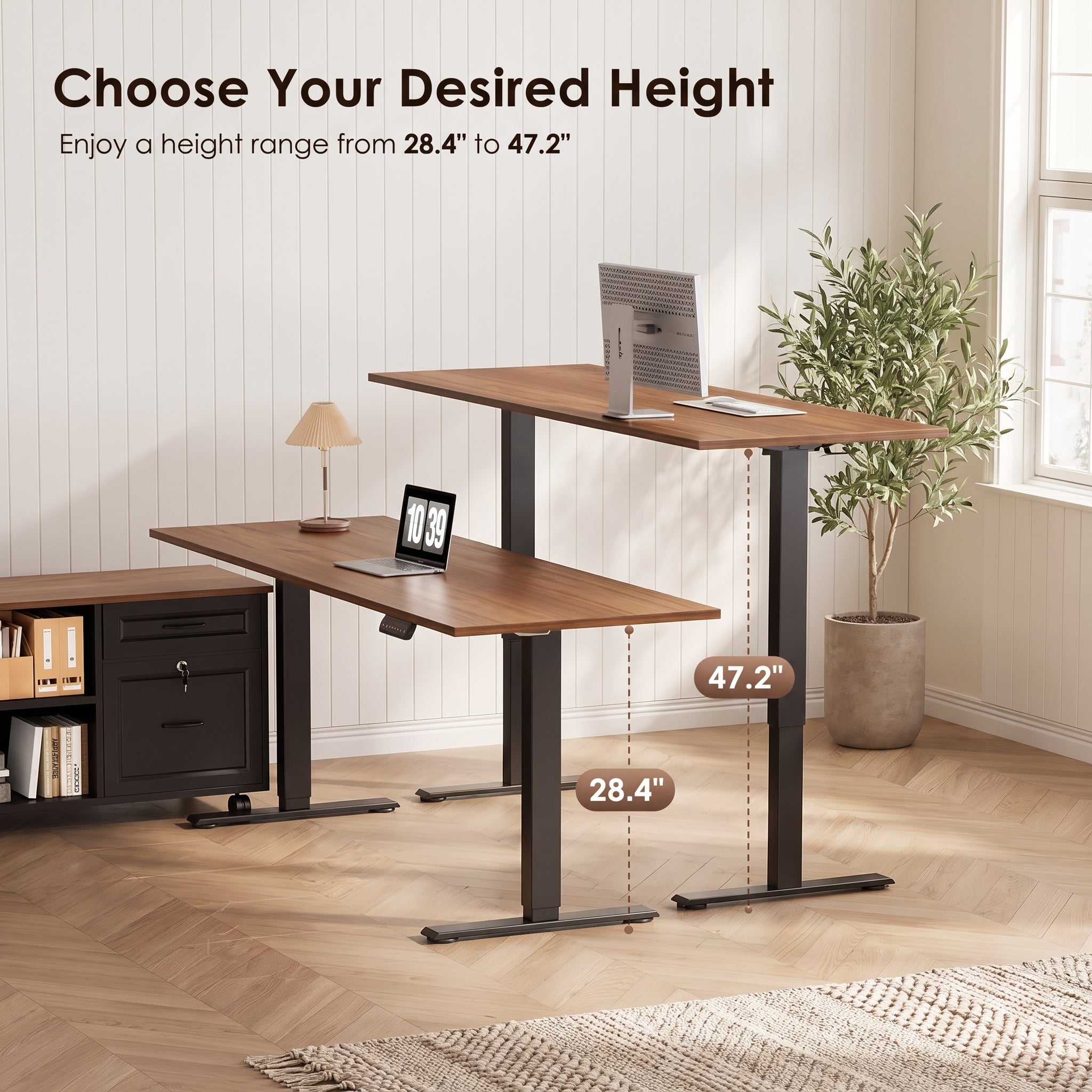 Wood Standing Desk CornerShift L-Shaped